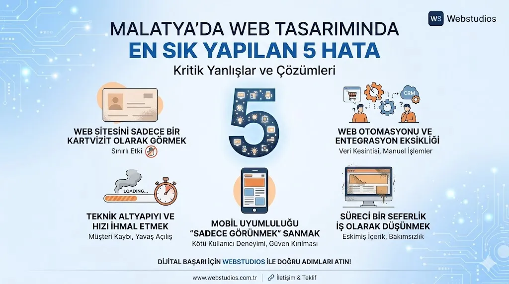 Malatya'da Web Tasarım Yaptırırken Yapılan 5 Kritik Hata: Siteniz Bir Yük mü, Yoksa İş Motoru mu?