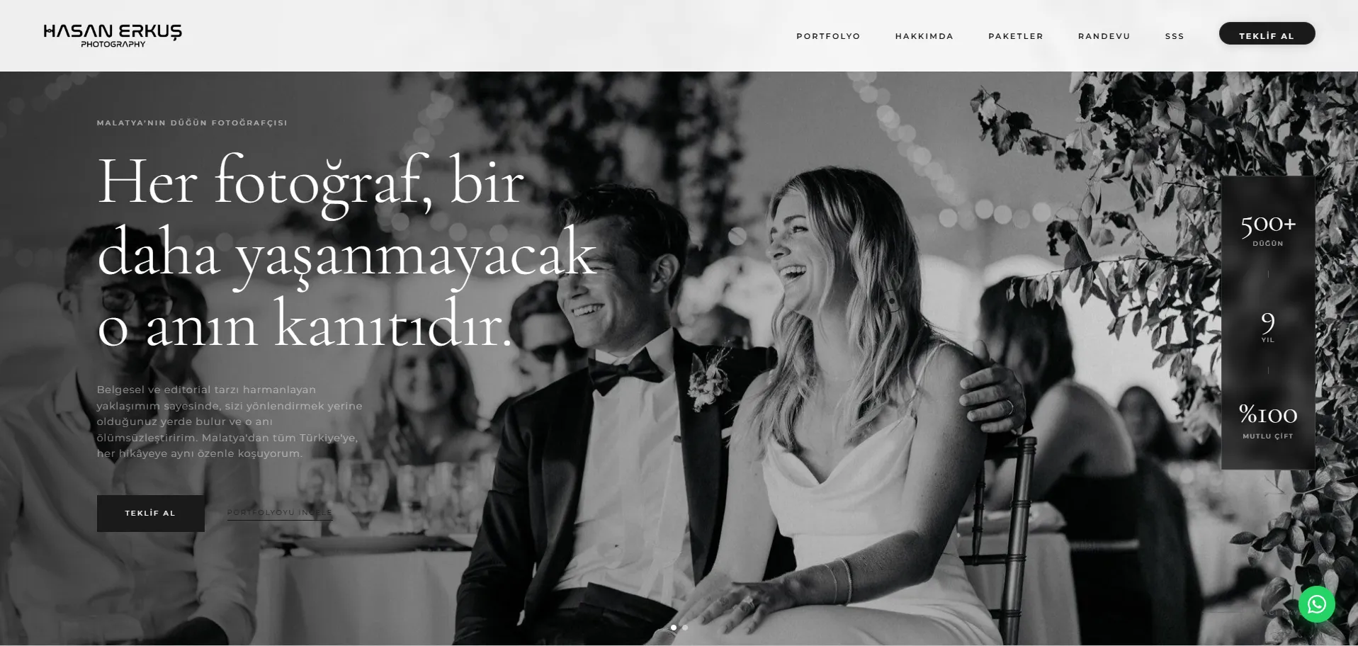 Hasan Erkuş Photography yenilenen profesyonel fotoğrafçılık hizmetleri ve modern stüdyo tanıtım görseli